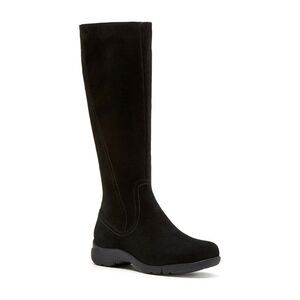 New $565 La Canadienne Leo Tall Leather Weatherproof Lined Boot in Black  7.5
